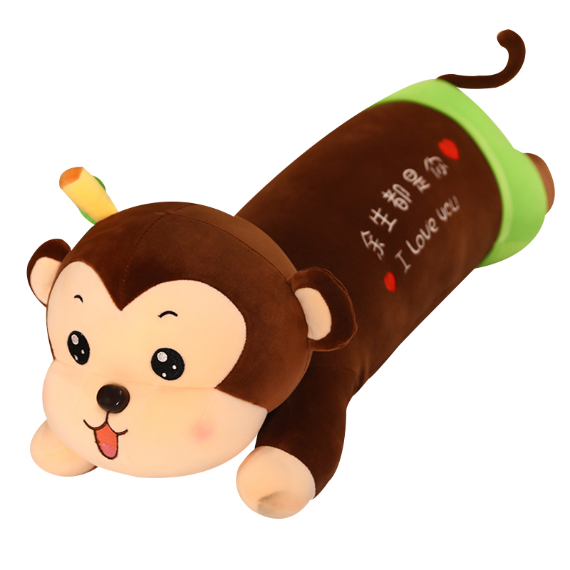 香蕉猴子公仔玩偶趴猴o长条抱枕抱着睡觉的娃娃毛绒玩具大号礼物