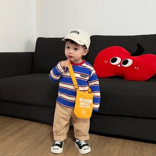 男孩斜挎 网红洋气儿童帆i布包幼儿园可爱女童宝宝配饰零钱包时尚