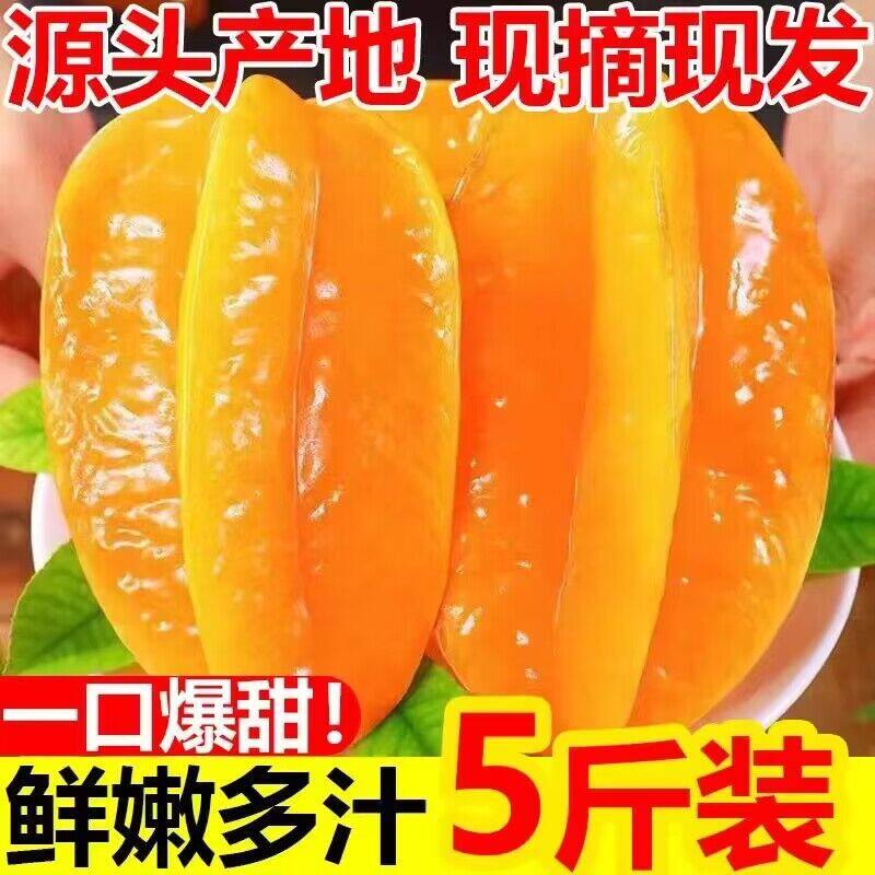 福建漳州甜杨桃5斤水果当季整箱洋桃鲜果新鲜红龙扬桃五角星阳桃