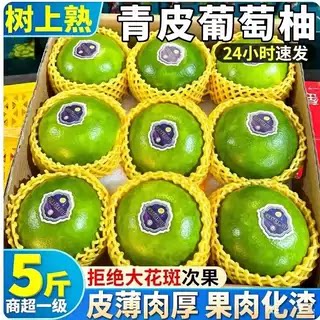 翡翠葡萄柚5斤青皮柚子新鲜水果应当季黄蜜