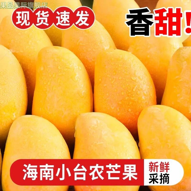 海南小台农芒果10斤新鲜现摘小台芒应当季热带水果特产芒果包邮5