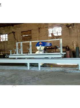 卧式电动圆木推台锯短料硬杂木切割带锯机木料开破分片木工锯机