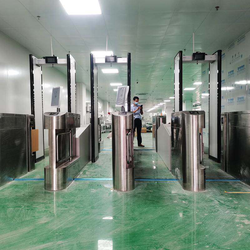 超高灵敏安检门与闸机联动系统用于工厂生产车间摆闸翼闸多通道