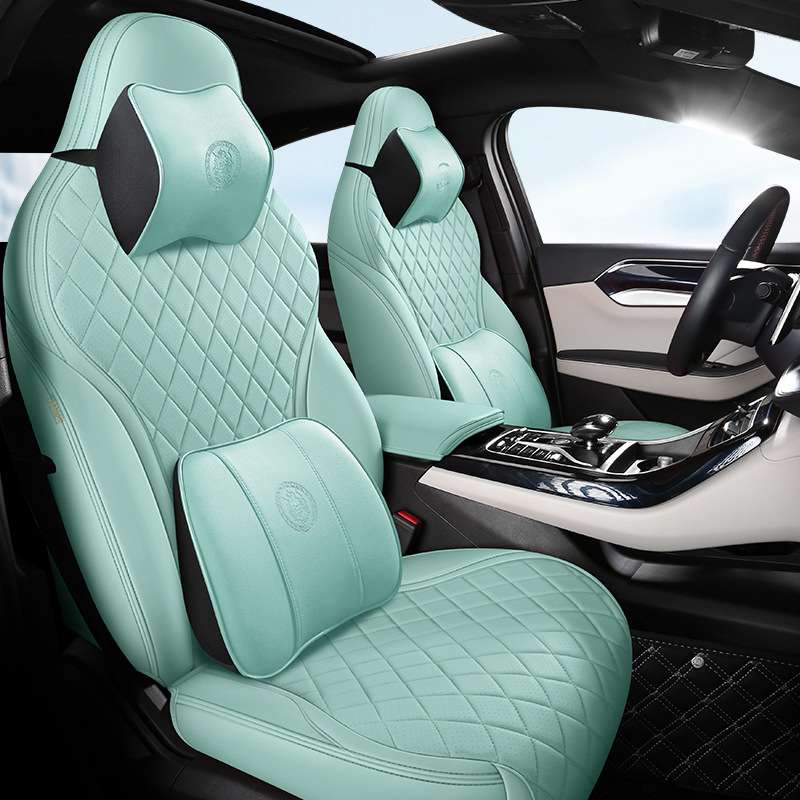 适用比亚迪BYD秦PLUS五座轿车专用汽车坐垫四季全包全皮专车座套
