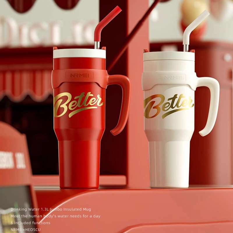 臻海316不锈钢大容量车载保温杯把手便携高颜值40OZ巨无霸汽车杯