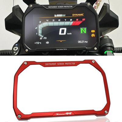 适用宝马S1000RRS1000XR改装液晶仪表盖铝合金仪表罩屏幕保护罩
