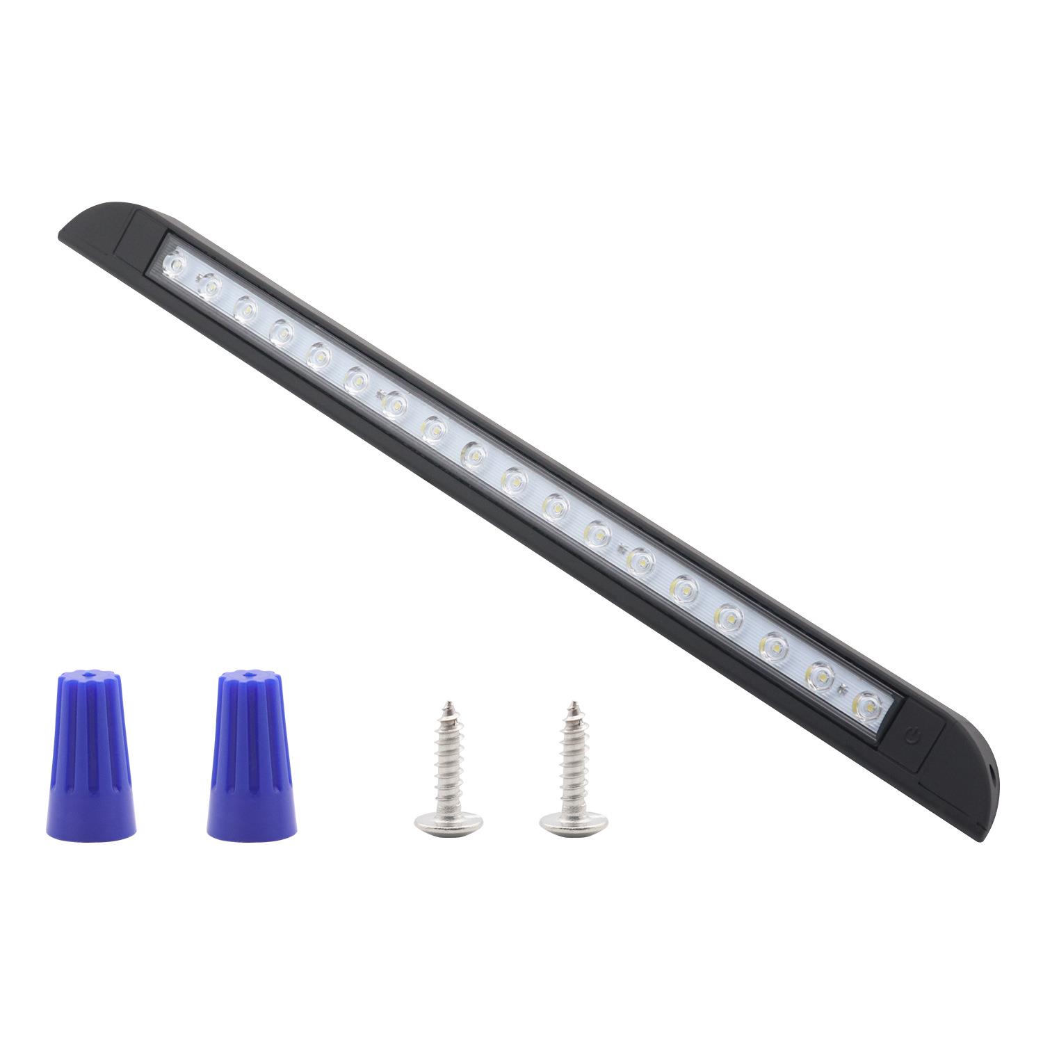 房车灯18LED长条形车内照明灯9W50.6cm黑色外壳带开关/不带可选