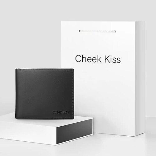 CheekKiss男士牛皮短款钱包