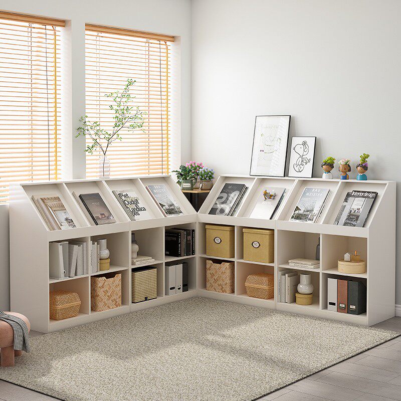 自由组合书柜儿童书架落地置物架实木幼儿园储物展示柜宝宝收纳层