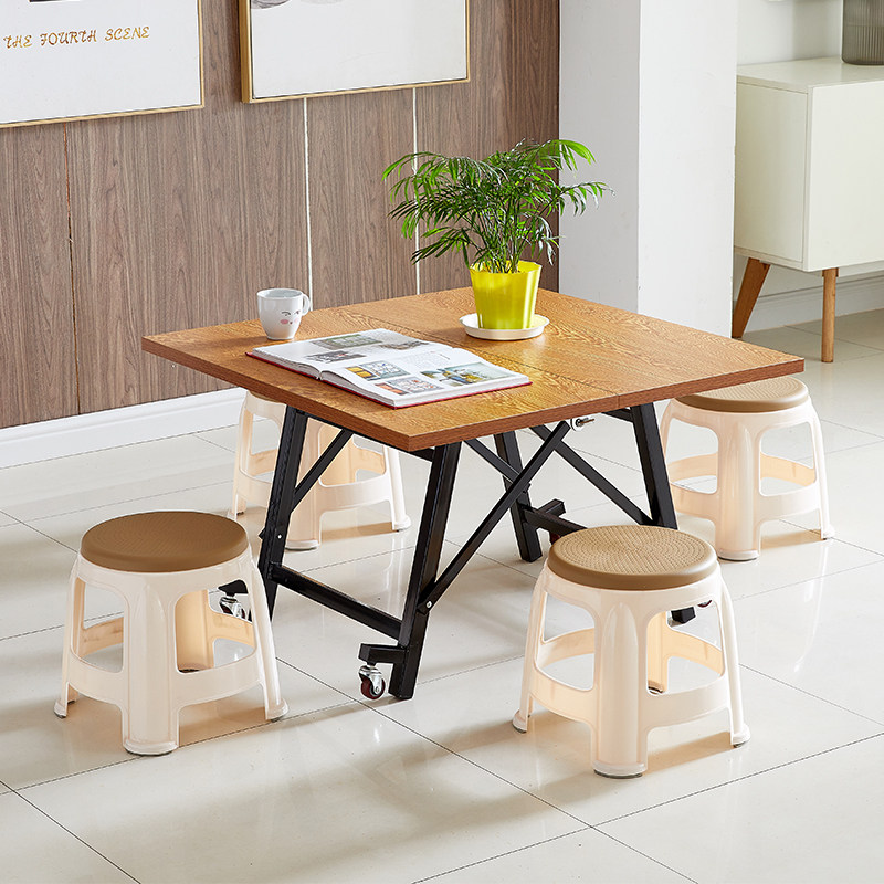 桌子折叠桌家用饭桌简易餐桌地摊桌地桌小户型租房方桌圆桌小饭桌