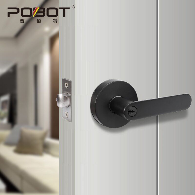 球形门锁替换三杆式执手锁室内门卧室房间门锁家用通用型单舌加厚