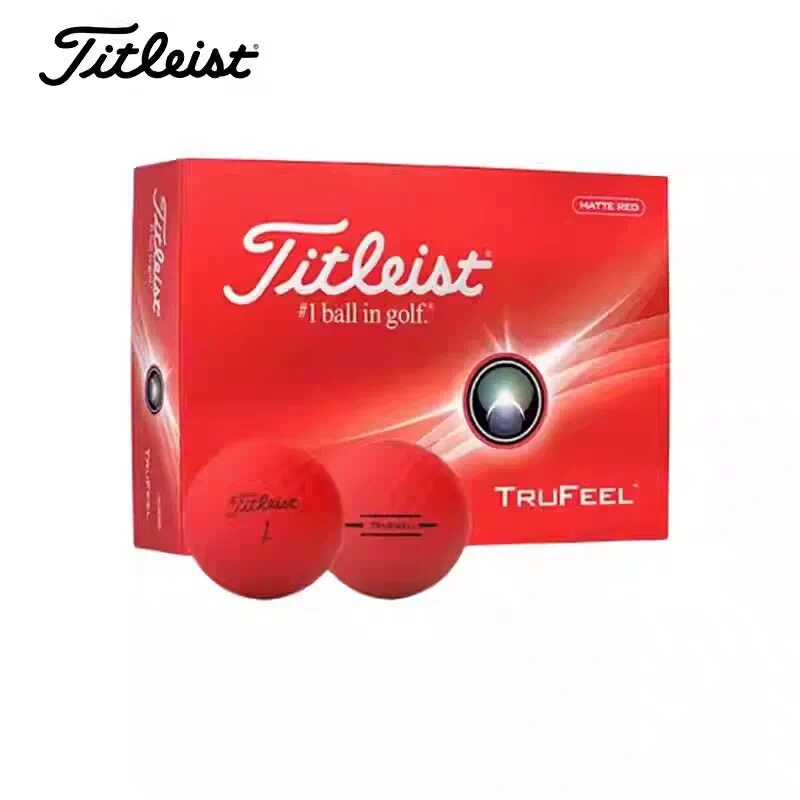 Titleist 泰特利斯高尔夫球磨砂红色TruFeel系列柔软手感稳定远距