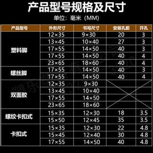 配电箱标志框有机双层标字框带脚卡扣式标志牌框标签指示框标牌z.