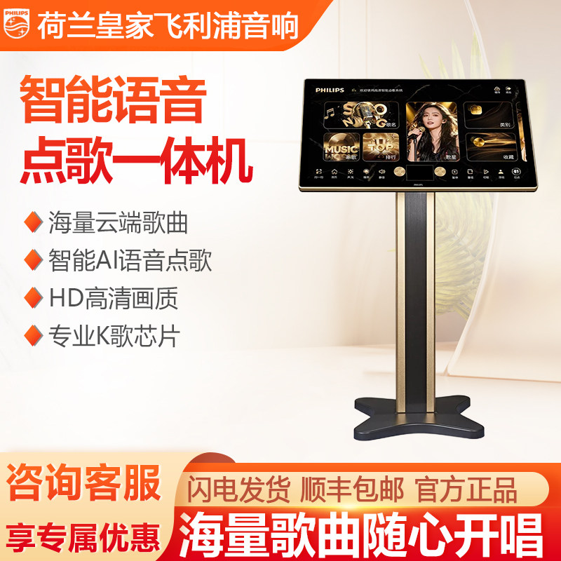 飞利浦CSS3962新款家庭ktv点歌机触摸屏一体机 家用卡拉ok点唱k歌