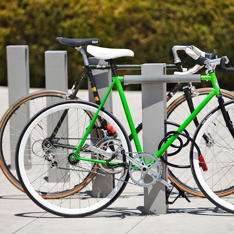 卡位式自行车停放架户外公共场所停车摆放架锁车柱自行车架