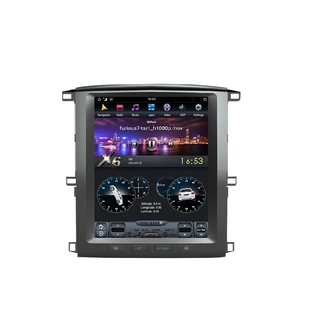 LC100 适用于丰田陆地巡洋舰 12.1寸竖屏PX6安卓智能导航CARPLAY