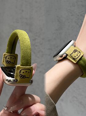 小狗发圈oppowatch3/X/2/4/3pro/S手表表带可爱运动弹力女se适用