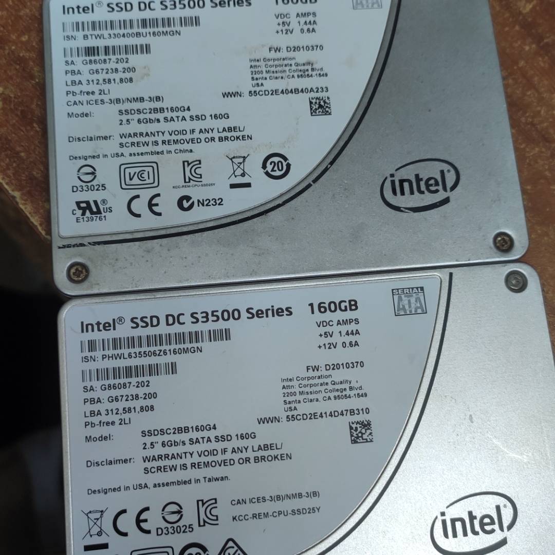 议价英特尔S3500 160GB企业级固态硬盘(盘成适用