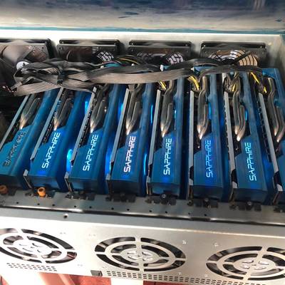 议价蓝宝石RX590超白金 极光版 8卡整机 ！适用