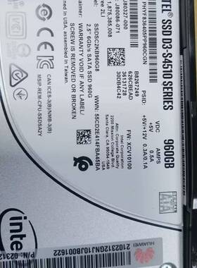 议价Intel S4510 960G 2.5寸企业级固态硬盘SA适用