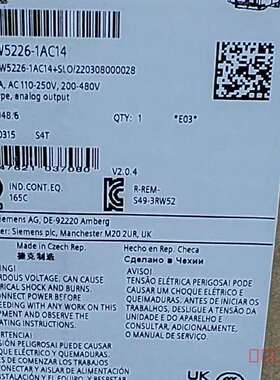 议价3RW52261AC14  单价6580适用