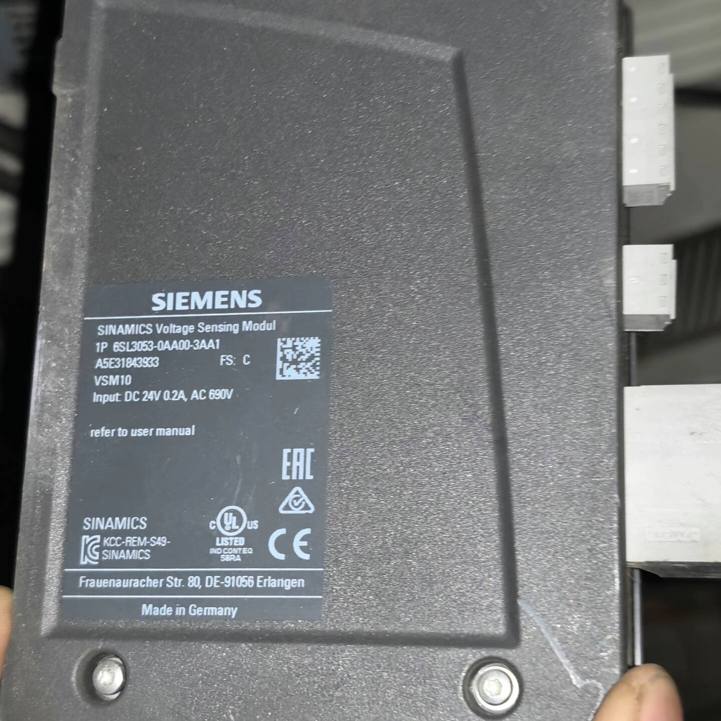 议价Sinamics电压传感模块VSM10，型号6SL30适用