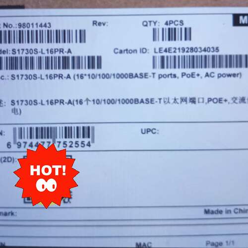 议价S1730S-L16PR-A 智选16千兆POE交换机适用