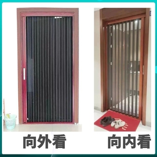 304不銹鋼金剛網(wǎng)隱形折疊紗門窗 免釘安適美 自裝 帶鎖防盜蚊推拉式