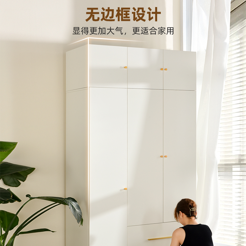 宜搭家居防晒阳台收纳柜钢制金属置物轻奢铁皮衣柜室内防水收纳柜