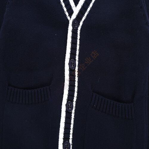 斯踏迪英伦风校服秋冬季幼儿园服中小学生藏青双白条长袖毛衣套装