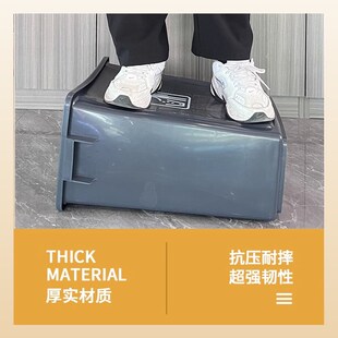 白云超宝25L小号垃圾桶家用方形无盖加厚酒店办公室小吃店简约灰