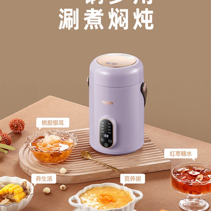 艾仕玛小电炖锅1-3人1L迷你便携式煲汤煮粥家用智能熬粥电炖盅