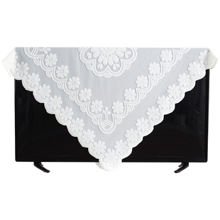 蕾丝洗衣机电视机冰箱微波炉床头柜万能盖巾套防尘罩方巾盖布桌布