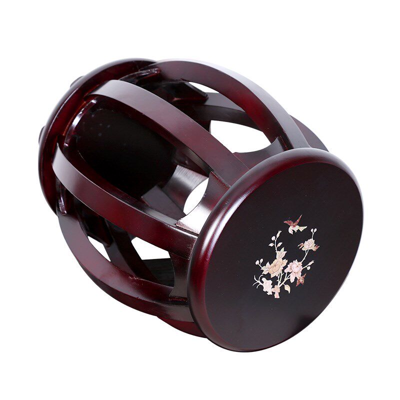 弹古筝凳单人琴凳实木圆凳儿童成人凳子公主椅子花鸟图琴面琴凳子