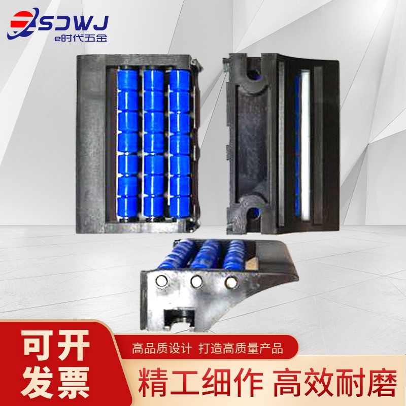 蓝紫色滚珠过渡板两排三排塑料链板输送线过度板板链对接板输送机