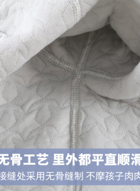 婴儿秋冬季保暖套装男女童三层夹棉无骨偏襟上衣宝宝厚款开档长裤