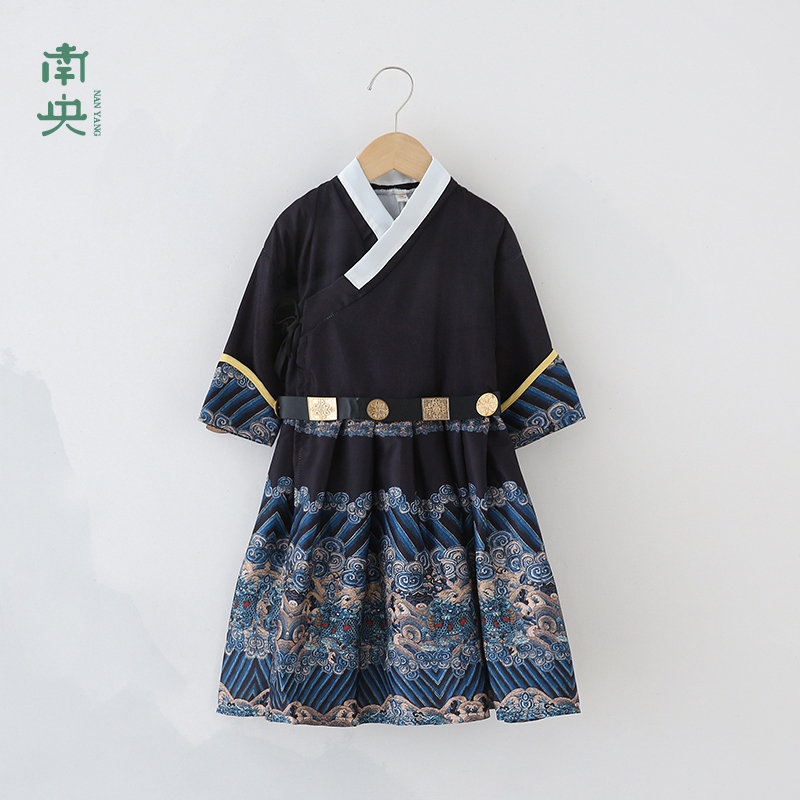 明制飞鱼服男童汉服春秋薄款中国风童装儿童唐装古装锦衣卫演出服