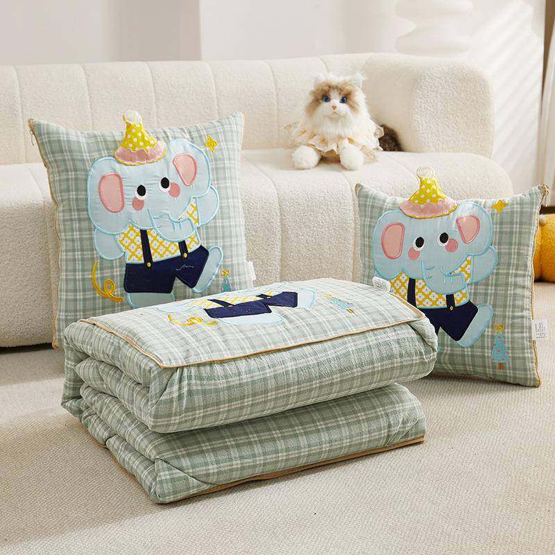 学生卡通午睡抱枕被纯棉四季两用抱枕被子办公室午休全棉汽车靠垫,电子/电工,接线端子,淘宝优惠券,粉丝福利购,淘宝优惠卷