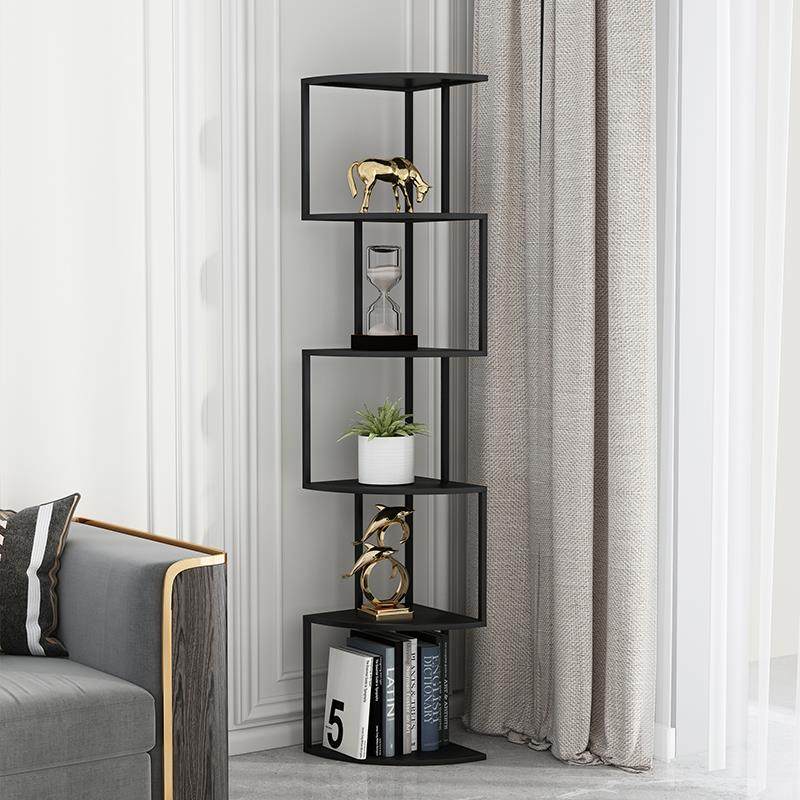 2I轻奢创意立式转角书架简约家用铁艺置物架落地办公室多层书柜收,电子/电工,接线端子,淘宝优惠券,粉丝福利购,淘宝优惠卷