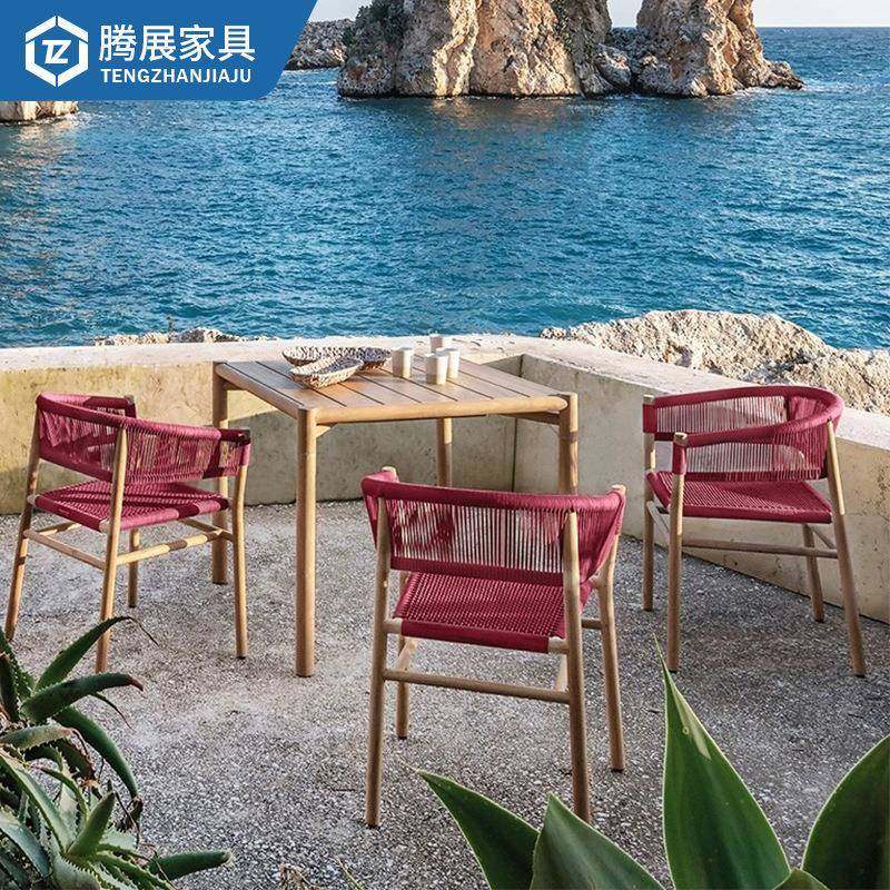 别墅户外桌椅庭院露台柚木圆桌防水民宿室外露天花园喝茶桌椅组合,电子/电工,接线端子,淘宝优惠券,粉丝福利购,淘宝优惠卷