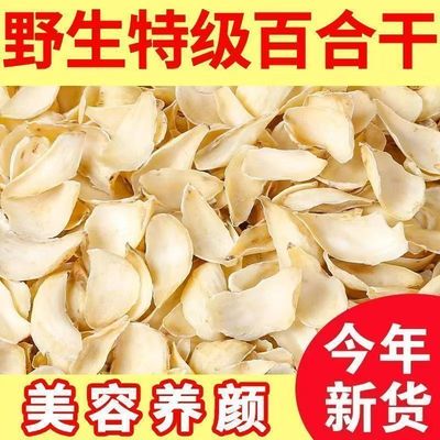 新货头茬百合特级大片正宗甘肃新鲜精选百合干无硫干货纯煲汤煮粥