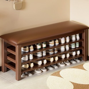 实木换鞋凳轻奢高级感长条凳家用门口入户多功能室内可坐式鞋柜