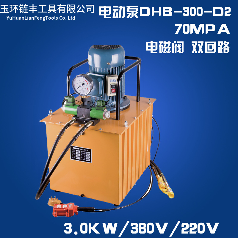 DHB300-D2电动液压泵带双电磁阀 液压泵站,油压机 双回路液压机