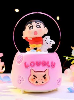 飘雪款小星红热工艺品实体音乐盒水晶球发光网可爱树脂卡通愿热销