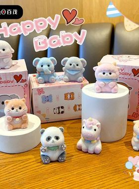 小鼻嘎百茂摆件树脂公仔粘创意