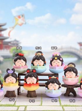 不倒翁公仔玉奴古风系列国潮娇摆件大号玩手办网创意唐小环红潮