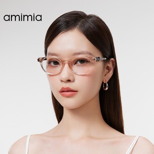 amimia梨形复古圆框眼镜BOW 精致书呆子板材眼镜 25SS新款