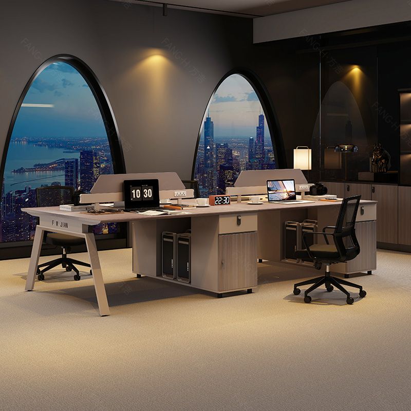 全网热销10W+办公桌4人位办公室