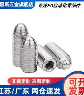 球头柱塞 不锈钢玻珠螺丝BSJF/BPW3/4/5/6/8/10/12/16