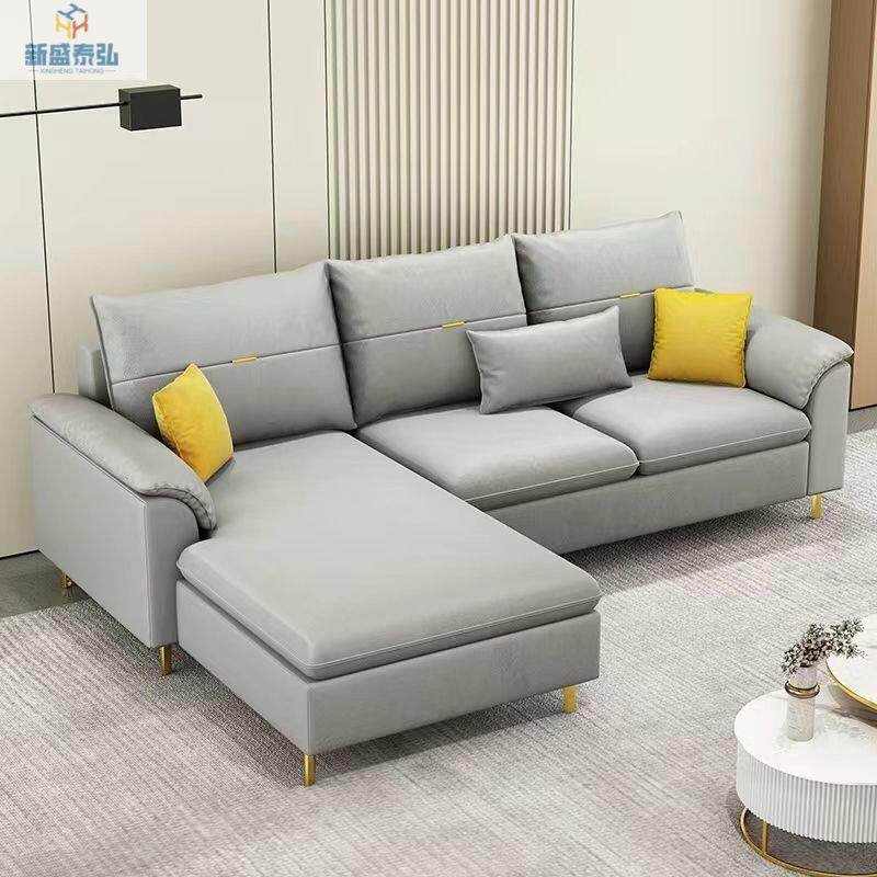 2025新款客厅沙发欧式简约小户型猫抓布家居直排贵妃组合科技布